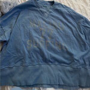 American Eagle Outfitters Blue Crew Neck Sweater